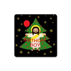 Jesus - Christmas Square Magnet by Valentinaart