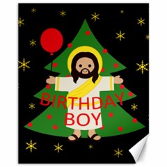 Jesus - Christmas Canvas 11  X 14   by Valentinaart