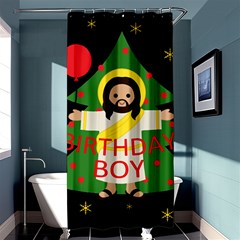 Jesus - Christmas Shower Curtain 36  X 72  (stall)  by Valentinaart