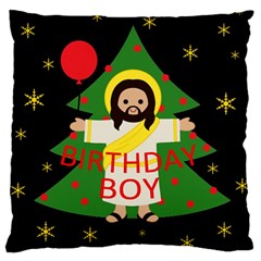 Jesus - Christmas Large Cushion Case (two Sides) by Valentinaart