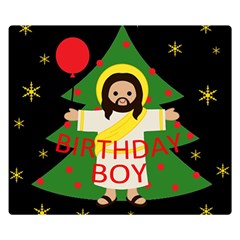 Jesus - Christmas Double Sided Flano Blanket (small)  by Valentinaart