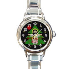 Jesus - Christmas Round Italian Charm Watch by Valentinaart