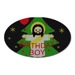 Jesus - Christmas Oval Magnet