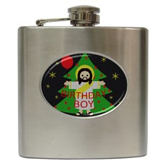 Jesus - Christmas Hip Flask (6 Oz) by Valentinaart