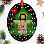 Jesus - Christmas Oval Filigree Ornament (Two Sides) Front