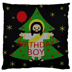 Jesus - Christmas Large Cushion Case (two Sides) by Valentinaart