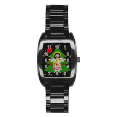 Jesus - Christmas Stainless Steel Barrel Watch by Valentinaart