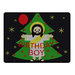 Jesus - Christmas Double Sided Fleece Blanket (small)  by Valentinaart