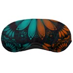 Beautiful Teal and Orange Paisley Fractal Feathers Sleeping Masks Front