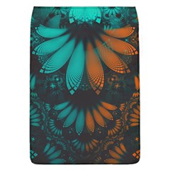 Beautiful Teal And Orange Paisley Fractal Feathers Flap Covers (l)  by jayaprime