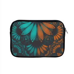 Beautiful Teal And Orange Paisley Fractal Feathers Apple Macbook Pro 15  Zipper Case by jayaprime