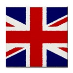 Union Jack Pencil Art Tile Coasters Front