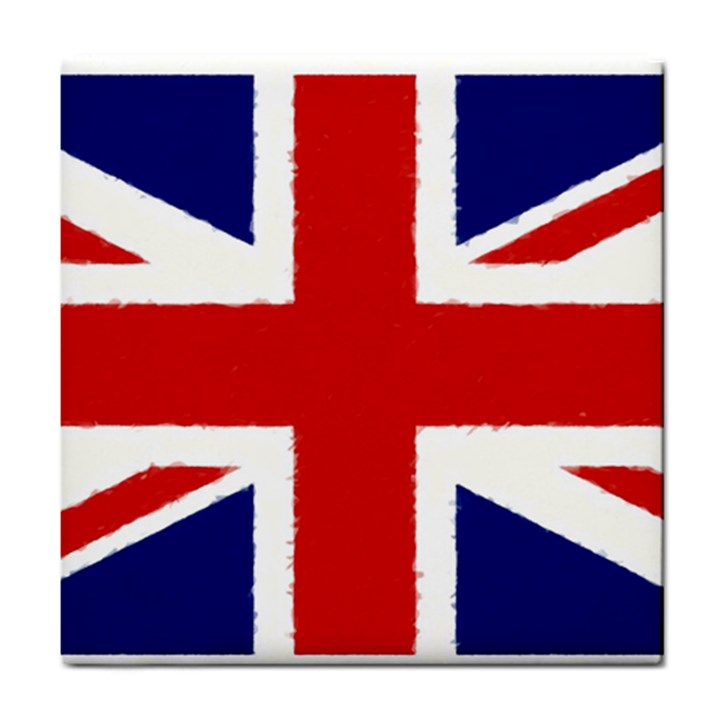 Union Jack Pencil Art Tile Coasters