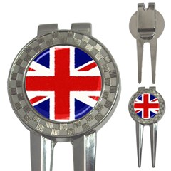 Union Jack Pencil Art 3-in-1 Golf Divots by picsaspassion