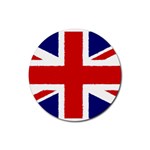 Union Jack Pencil Art Rubber Coaster (Round)  Front