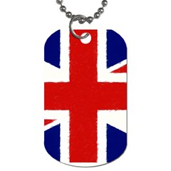 Union Jack Pencil Art Dog Tag (one Side) by picsaspassion