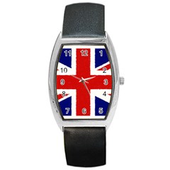 Union Jack Pencil Art Barrel Style Metal Watch by picsaspassion