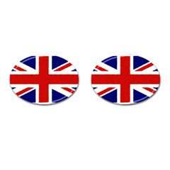 Union Jack Pencil Art Cufflinks (oval) by picsaspassion