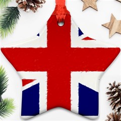 Union Jack Pencil Art Star Ornament (two Sides) by picsaspassion