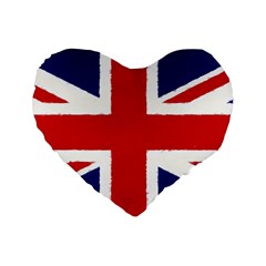 Union Jack Pencil Art Standard 16  Premium Heart Shape Cushions by picsaspassion