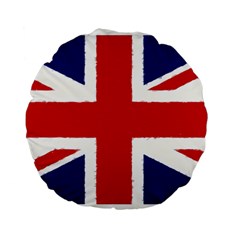 Union Jack Pencil Art Standard 15  Premium Flano Round Cushions by picsaspassion