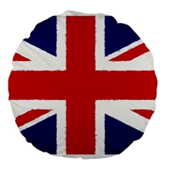 Union Jack Pencil Art Large 18  Premium Flano Round Cushions by picsaspassion