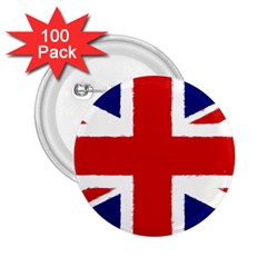 Union Jack Watercolor Drawing Art 2 25  Buttons (100 Pack)  by picsaspassion