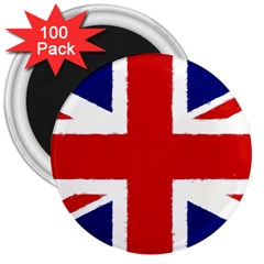 Union Jack Watercolor Drawing Art 3  Magnets (100 Pack) by picsaspassion