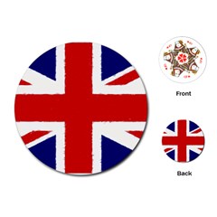 Union Jack Watercolor Drawing Art Playing Cards (round)  by picsaspassion