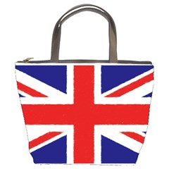 Union Jack Watercolor Drawing Art Bucket Bags by picsaspassion