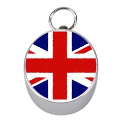 Union Jack Watercolor Drawing Art Mini Silver Compasses by picsaspassion