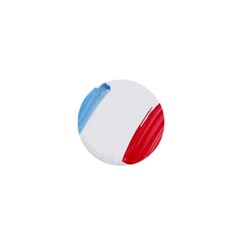 France Flag, Banner Watercolor Painting Art 1  Mini Buttons by picsaspassion