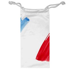 France Flag, Banner Watercolor Painting Art Jewelry Bag by picsaspassion