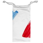 France flag, banner watercolor painting art Jewelry Bag Back