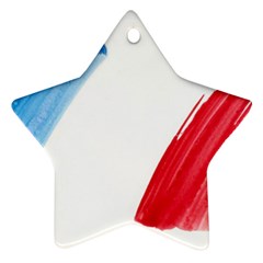 France Flag, Banner Watercolor Painting Art Star Ornament (two Sides) by picsaspassion