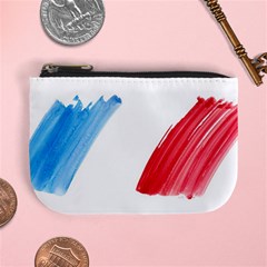 France Flag, Banner Watercolor Painting Art Mini Coin Purses by picsaspassion