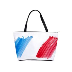 France Flag, Banner Watercolor Painting Art Shoulder Handbags by picsaspassion