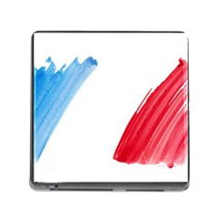 France Flag, Banner Watercolor Painting Art Memory Card Reader (square) by picsaspassion