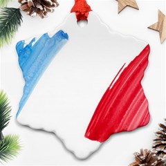 France Flag, Banner Watercolor Painting Art Ornament (snowflake) by picsaspassion