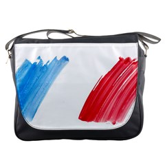 France Flag, Banner Watercolor Painting Art Messenger Bags by picsaspassion