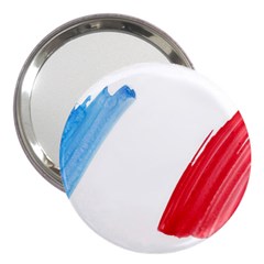 France Flag, Banner Watercolor Painting Art 3  Handbag Mirrors by picsaspassion