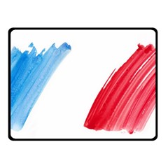 France Flag, Banner Watercolor Painting Art Double Sided Fleece Blanket (small)  by picsaspassion