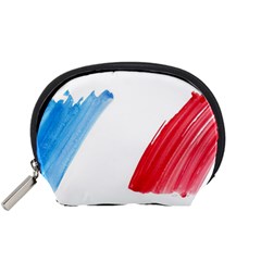 France Flag, Banner Watercolor Painting Art Accessory Pouches (small)  by picsaspassion