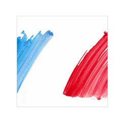 France Flag, Banner Watercolor Painting Art Small Satin Scarf (square) by picsaspassion