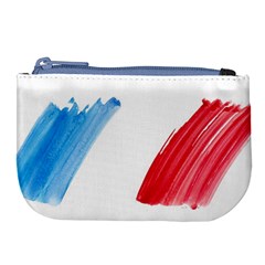 France Flag, Banner Watercolor Painting Art Large Coin Purse by picsaspassion