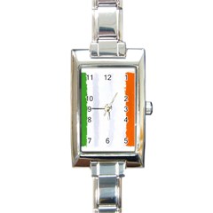 Flag Ireland, Banner Watercolor Painting Art Rectangle Italian Charm Watch by picsaspassion