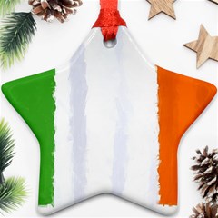 Flag Ireland, Banner Watercolor Painting Art Ornament (star) by picsaspassion