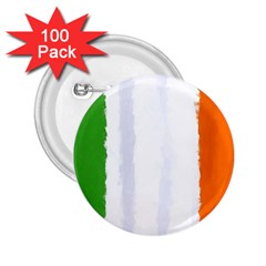 Flag Ireland, Banner Watercolor Painting Art 2 25  Buttons (100 Pack)  by picsaspassion