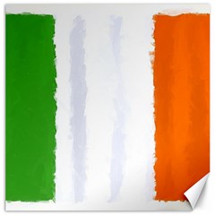 Flag Ireland, Banner Watercolor Painting Art Canvas 20  X 20   by picsaspassion