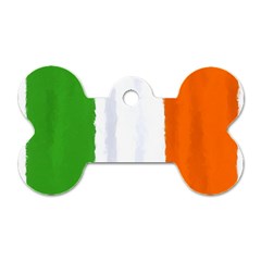 Flag Ireland, Banner Watercolor Painting Art Dog Tag Bone (two Sides) by picsaspassion